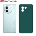 Vivo V30e (5G) Back Cover | Camera Bump Protection | Ultra Slim Matte Soft Rubberised Case Cover (Green)