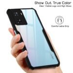 Back Cover Case for Oppo A77 4G | Oppo A77s (Shockproof with Polycarbonate Clear Panel | Professional Black)