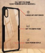 Hard PC Crystal Bumper Shockproof Back Cover Case for Xia   Mi Redmi 9A with Camera Protection (Matte Black)