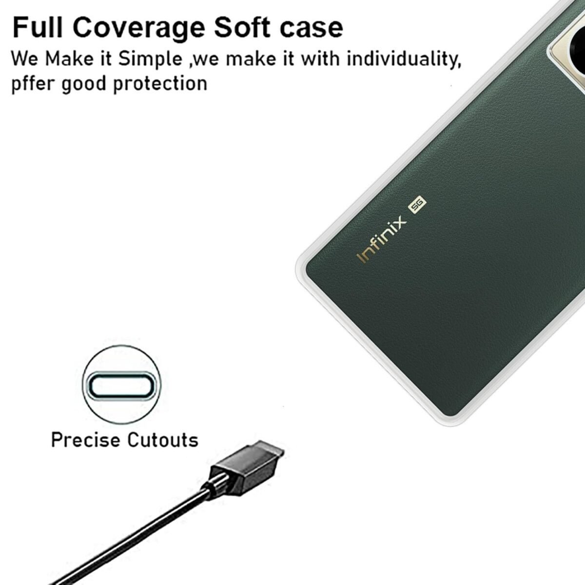 Transparent Back Case Cover for Infinix Note 40 Pro 5G (Soft & Flexible & Camera Protection Back Case)