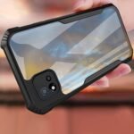 Shockproof Back Cover for Realme C20 (Transparent Black Border)