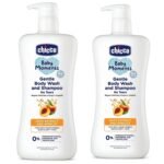 Chicco Baby Moments Gentle Body Wash and Shampoo (500ml) PACK OF 2 (500MLEACH)