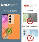 Back Cover for Vivo Y200e (Silicone Clear Shockproof Case with Camera Protection | Soft and Flexible | Transparent)