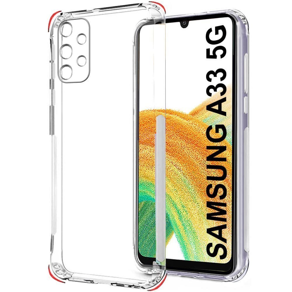 Ultra Clear Slim Silicone Back Cover Soft Case for Samsung Galaxy A33 5G | Best Camera Protection (Transparent )