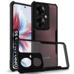 Back Cover for [ Oppo F25 Pro 5G ] Acrylic Back Cover Case for [ Oppo F25 Pro 5G ] | 360 Degree Protection |  (Transparent Black)