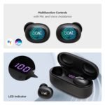 boAt Airdopes 121v2 in-Ear True Wireless Earbuds with Upto 14 Hours Playback, 8MM Drivers, Battery Indicators, Lightweight