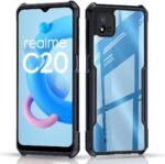 Shockproof Back Cover for Realme C20 (Transparent Black Border)