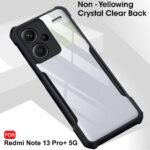 Crystal Clear Mi Redmi Note 13 Pro Plus 5G Back Cover Case | 360 Degree Protection | Shock Proof Design |