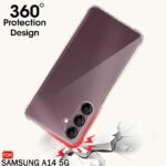 Crystal Clear Back Cover Case for Samsung Galaxy A14 5G | 360 Degree Protection | Shock Proof Design | Transparent