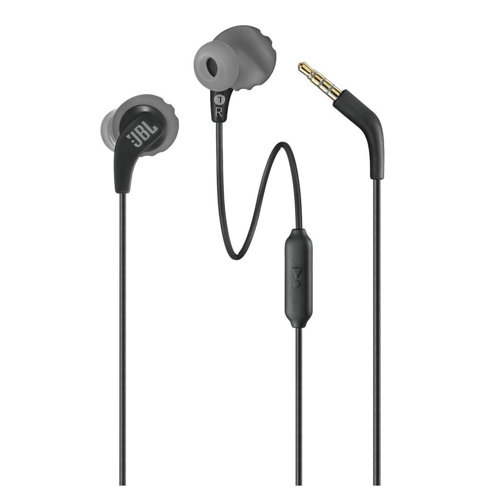 JBL Endurance Run 2, Sports in Ear Wired Earphones with Mic, Pure Bass, Sweatproof, Flexsoft eartips, Magnetic Earbuds, Fliphook