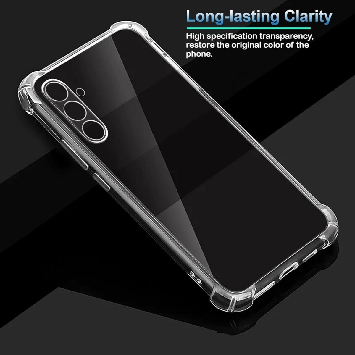 Mobile Cover Soft & Flexible Shockproof Back Case with Cushioned Edges Transparent for Samsung Galaxy A54 5G - Clear