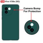 Vivo V30e (5G) Back Cover | Camera Bump Protection | Ultra Slim Matte Soft Rubberised Case Cover (Green)