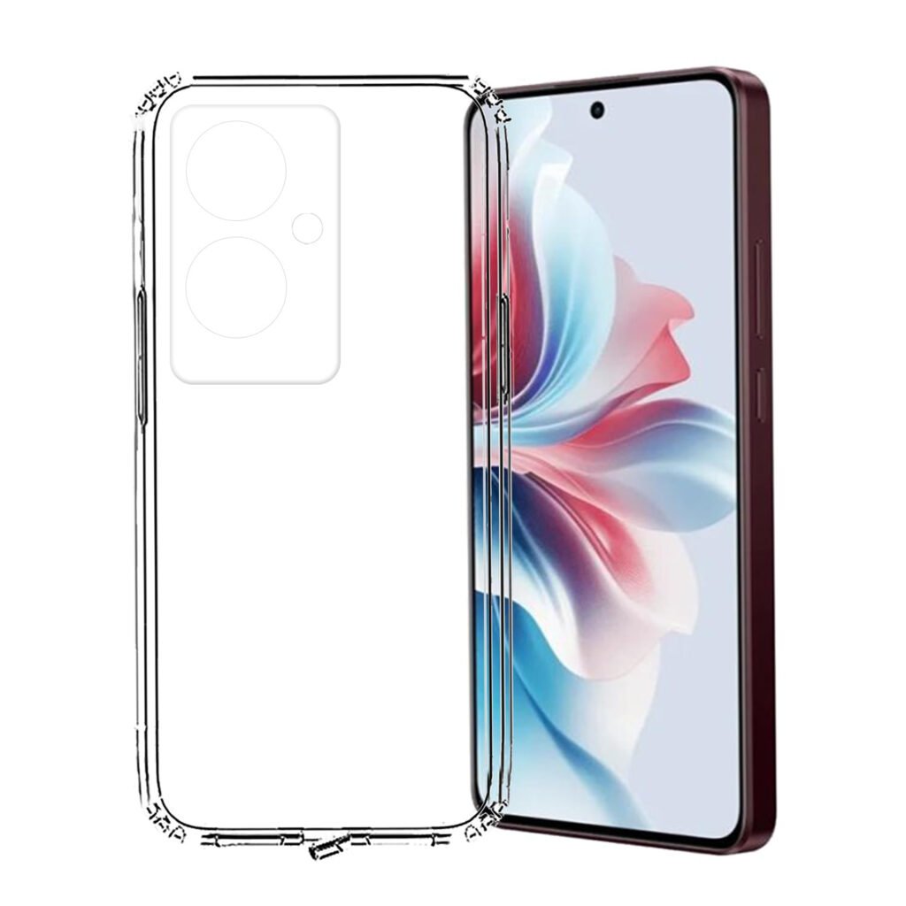 Back Cover Case for Oppo F25 Pro 5G (Transparent) | (Soft Silicon) (Dust Plug) | (Anti Slip Design)