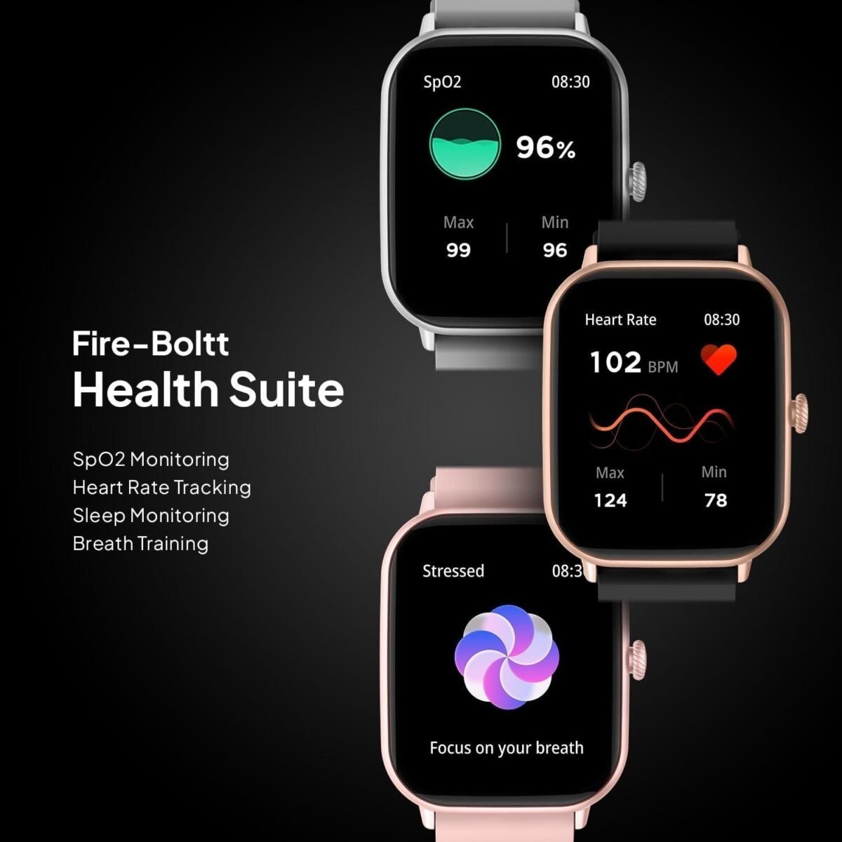 Fire-Boltt Newly Launched Ninja Call Pro Max 2.01” Display Smart Watch, Bluetooth Calling, 120+ Sports Modes, Health Suite,