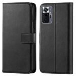 Compatible for Mi Redmi Note 10 Pro Max Flip Back Cover | Dual Stiched Leather | Shock Proof | Wallet Style Back