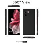 Vivo V30e 5G Back Cover Camera Protection Shockproof Soft Matte Silicone Back Case for Vivo V30e 5G (Black)