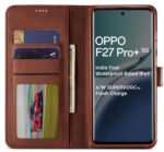 Oppo F27 Pro Plus 5G Flip Cover | PU Leather Wallet Stand | TPU Inside | Magnetic Closure | Red