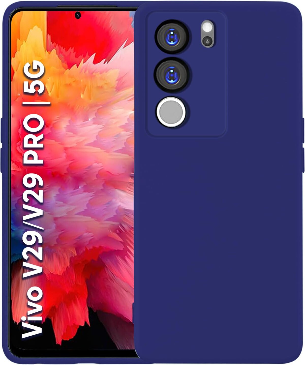 Vivo V29 / V29 Pro 5G Phone Case, Soft Slim TPU Silicone Back, Shock Absorption, Skin-Friendly & Anti-Scratch, (Blue)