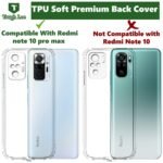 Back Cover Case for Mi Redmi Note 10 Pro/Pro Max (Flexible | TPU | Transparent)