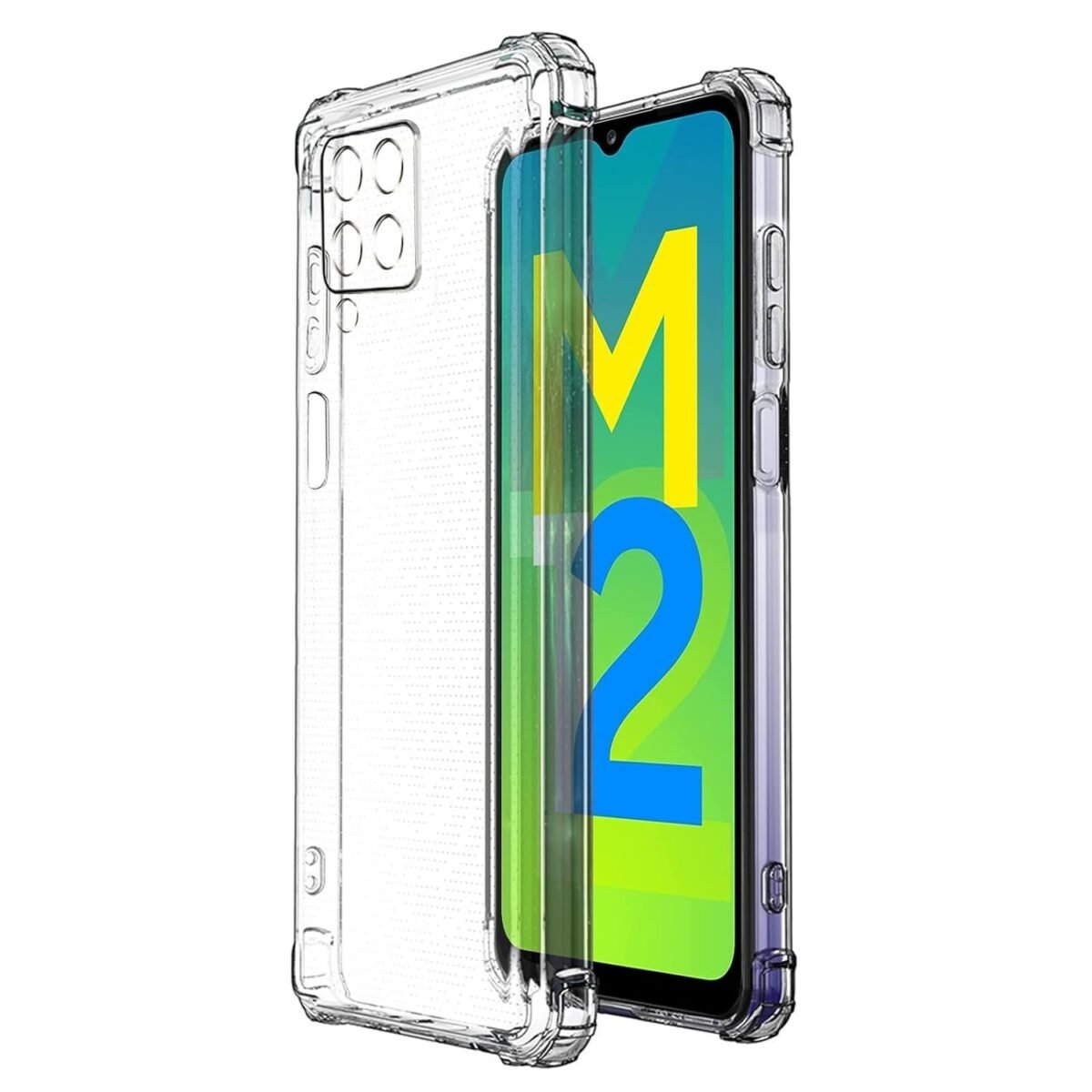 Mobile Cover for Samsung Galaxy M12 / A12 / F12 (Soft & Shockproof Back Case with inbuilt Cushioned