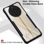 Back Cover Case for Realme 11 Pro / 11 Pro Plus 5G | 360 Degree Protection | Shock Proof Design | Transparent Black (Eagle)