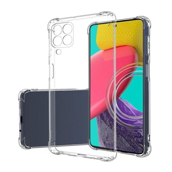 Silicone Back Cover for Samsung Galaxy M53 5G Crystal Clear Case Cover with Side Air Cushion for Drop Protection -