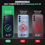 Silicone Back Cover Case for Samsung Galaxy A15 5G | Soft Micro-Fibre Lining Inside | Camera Protection Bump | (Silicone, Black)