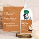 Mother Sparsh Milky Soft Baby Lotion with Milk Protein, Coconut Oil & Shea Butter | For 24Hrs Moisturization | 400ml