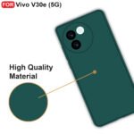 Vivo V30e (5G) Back Cover | Camera Bump Protection | Ultra Slim Matte Soft Rubberised Case Cover (Green)