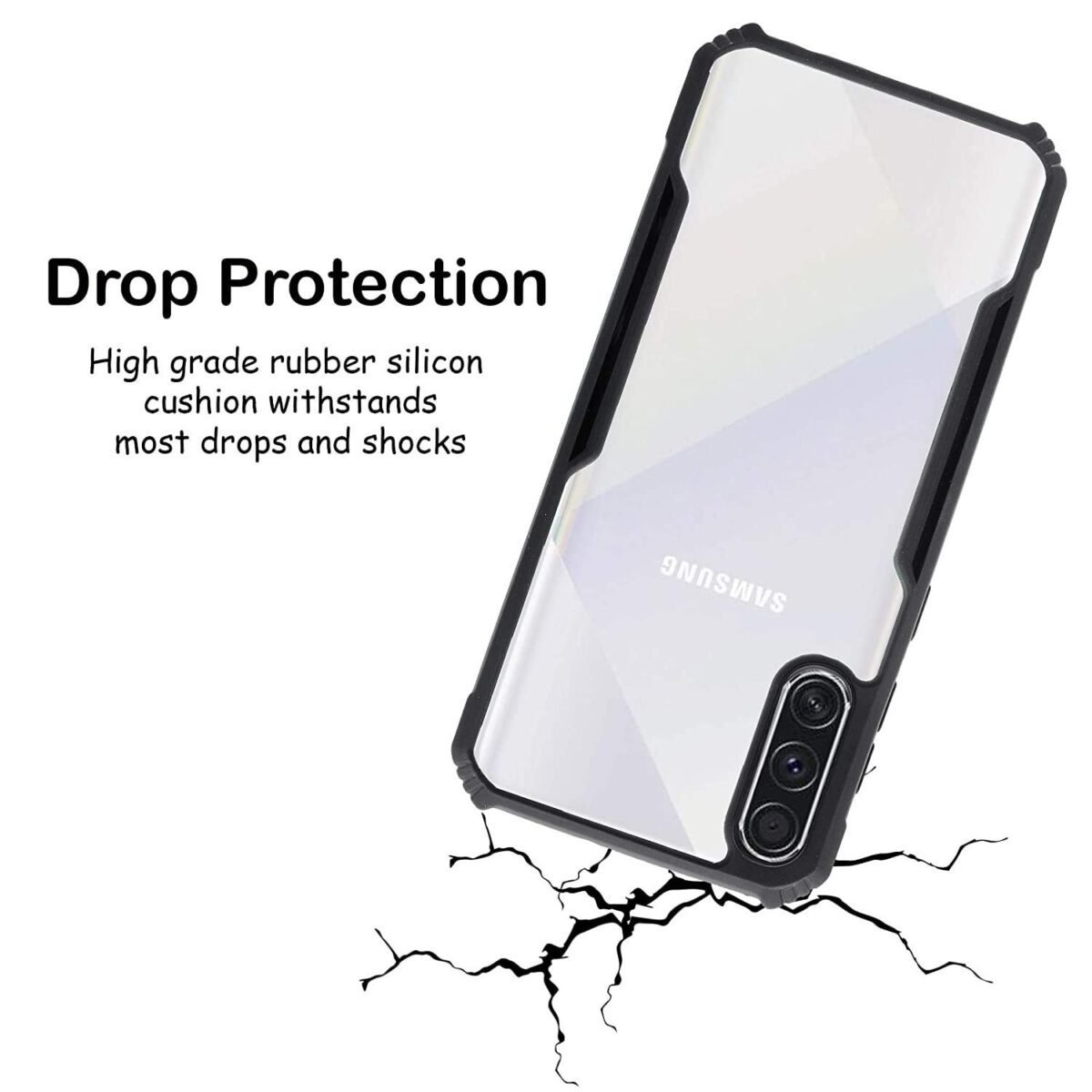 Samsung Galaxy A50 Shockproof Back Cover Clear Transparent Cases