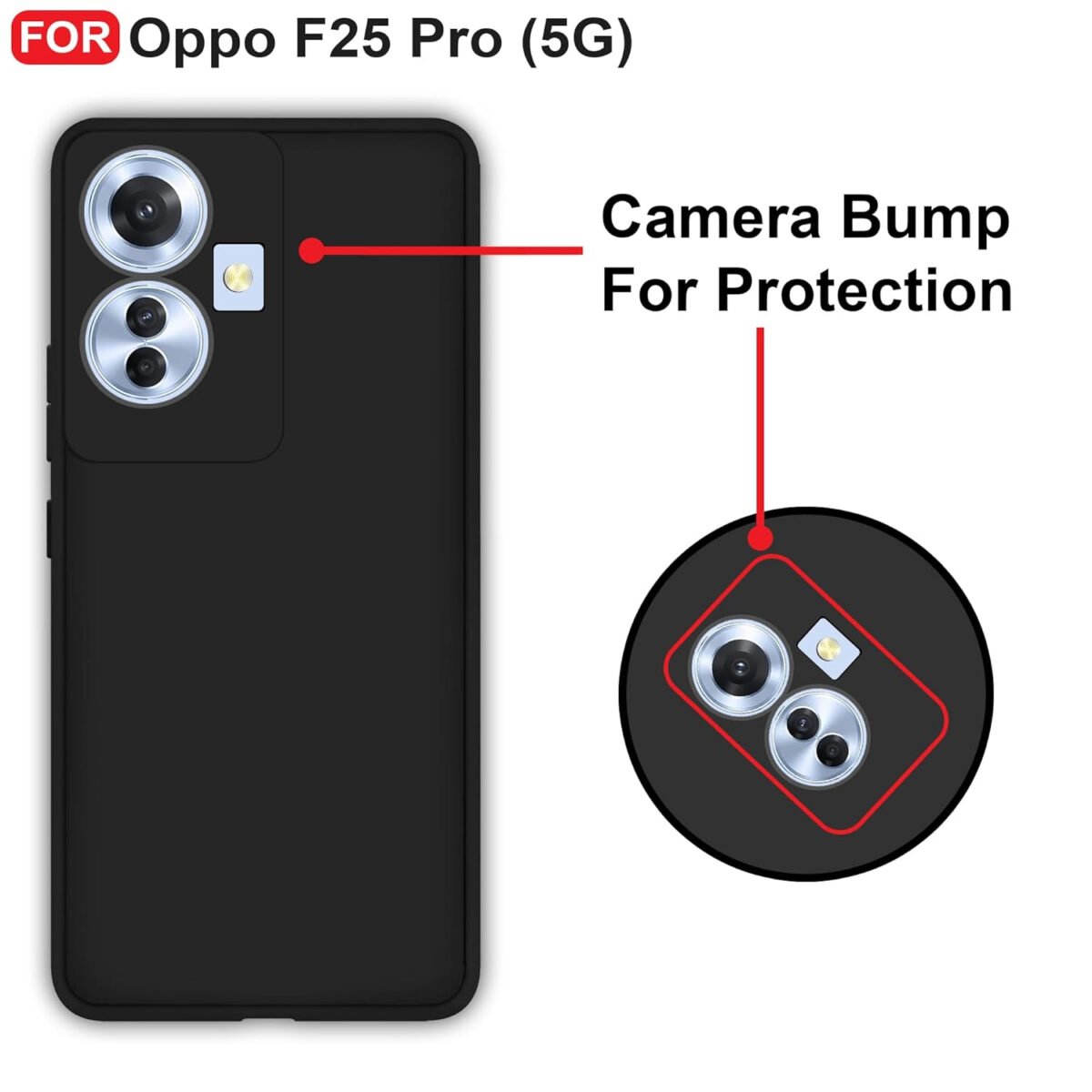 Oppo F25 Pro (5G) Back Cover | Camera Bump Protection & Inner Velvet Fabric Lining | Ultra Slim Matte Soft Rubberised Case Cover (Blue)