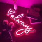 OMI Always Neon Sign With Dimmer,Led Pink Neon Light Signs For Wall Decor Wedding Party Bedroom Room Decoration Bar