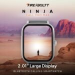 Fire-Boltt Newly Launched Ninja Call Pro Max 2.01” Display Smart Watch, Bluetooth Calling, 120+ Sports Modes, Health Suite,