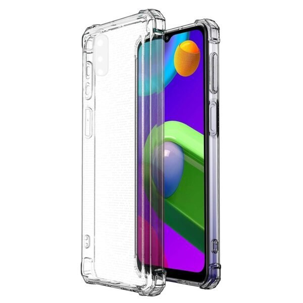 PC & TPU Mobile Cover (Soft & Flexible Back Case) for Samsung Galaxy M02 (Transparent)