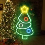 OMI Christmas Tree Neon Sign 15.7"*8.8" for Wall Decoration, Acrylic LED Neon Light Sign for Bedroom Window Decor, Neon Sign for Kids Adults Gift Xmas New Year Party(Green)