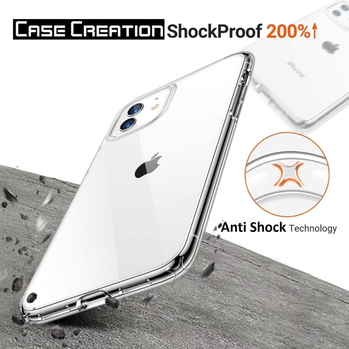 Silicon Flexible Shockproof Corner TPU Back Case Cover for Vivo U20 | Anti Slip - Anti Grip Design (Transparent