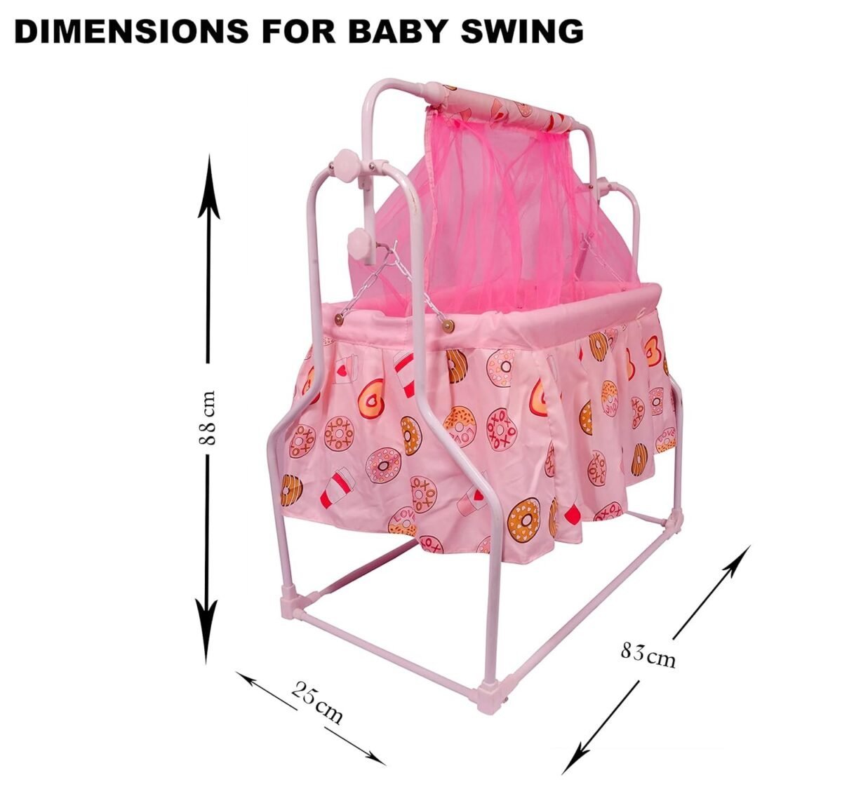 BabyLuv |New Born Baby Cradle | Swing Cradle/Jhula for Toddler Baby Bassinet Sleeping Bed & Crib with Mosquito Net for Baby Boys