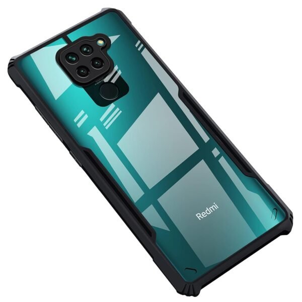 Mobile Cover for Xiaomi Redmi Note 9 Transparent (Polycarbonate_Black)