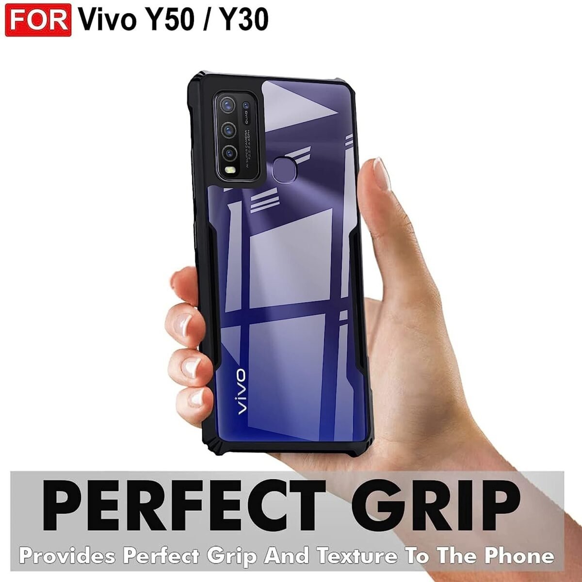 Back Case Cover for Vivo Y30 / Vivo Y50 | Compatible for Vivo Y30 / Vivo Y50 Back Case Cover | Clear Case for Vivo Y30 /