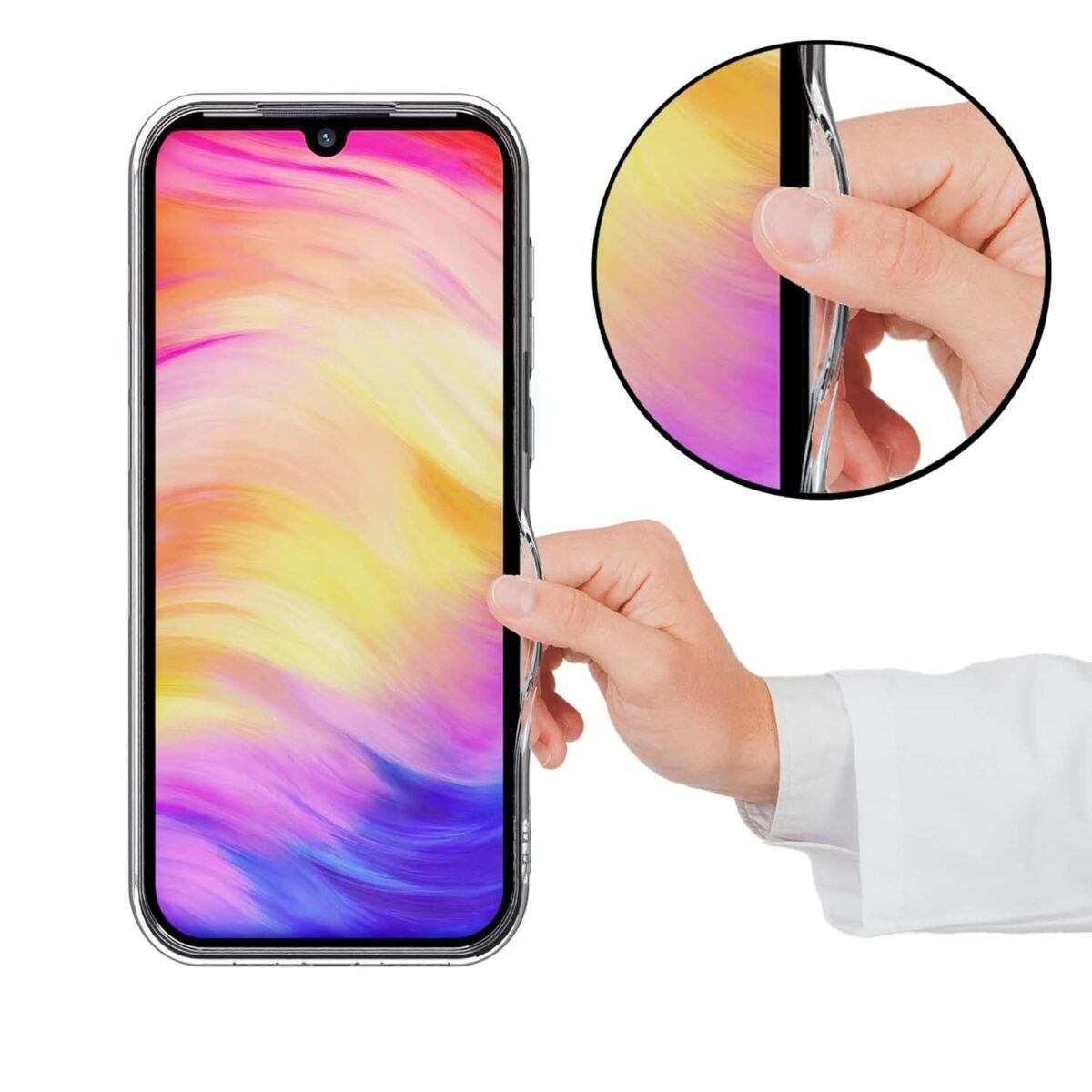 Transparent Redmi Note 7 Back Cover | Shockproof Durble Soft TPU Redmi Note 7 Clear Case | Ultra Hybrid Clear Camera