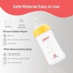 Pigeon Natural Flo Wide Neck Feeding Bottle New Born/Infants/Toddler Upto 3 Years BPA Free 240ml Wn3 Pp Nursing Bottle 240ml