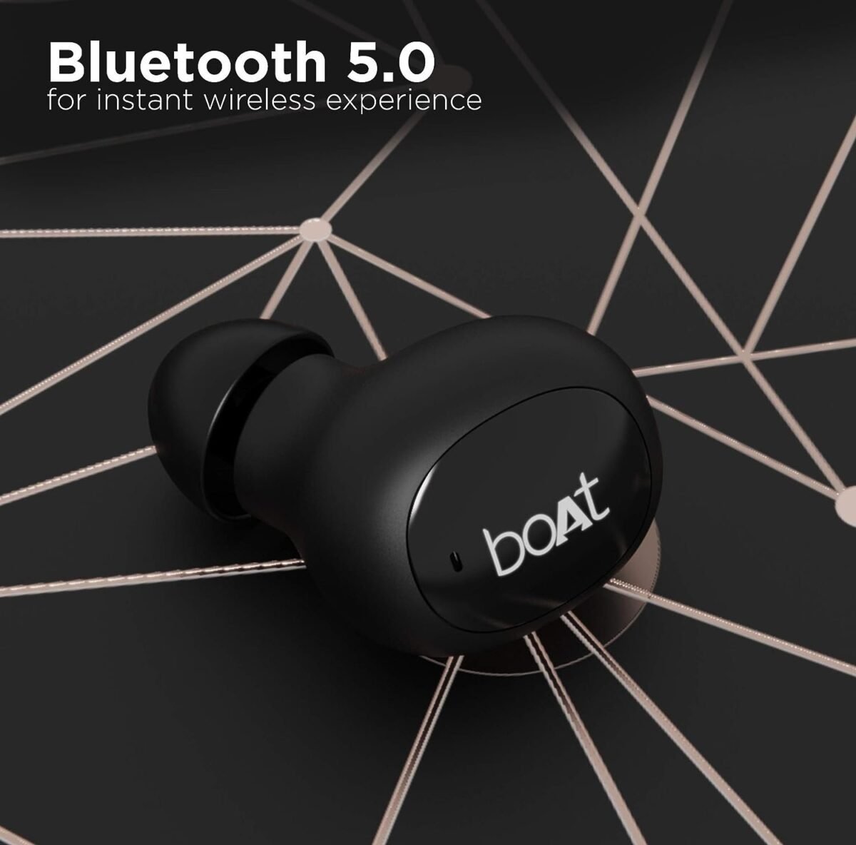 boAt Airdopes 121v2 in-Ear True Wireless Earbuds with Upto 14 Hours Playback, 8MM Drivers, Battery Indicators, Lightweight