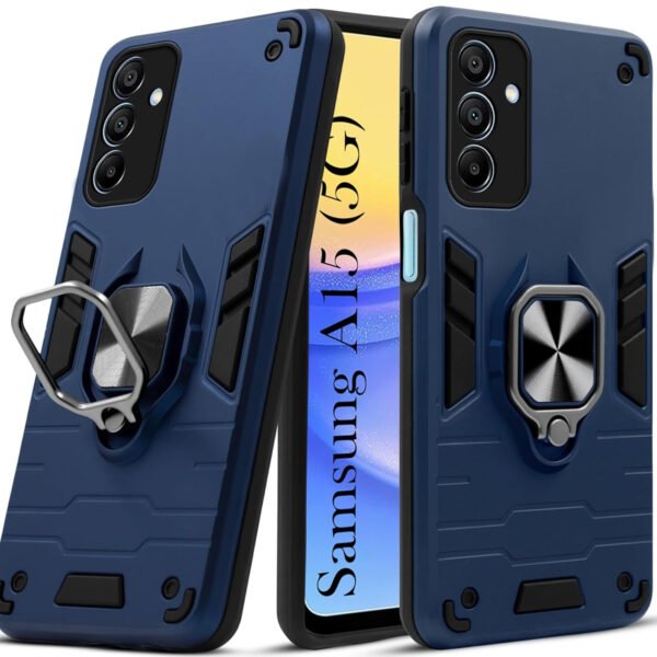 Back Cover Case for Samsung Galaxy A15 5G (Shockproof Polycarbonate Dual Layer Hybrid Armor |Robust Blue)