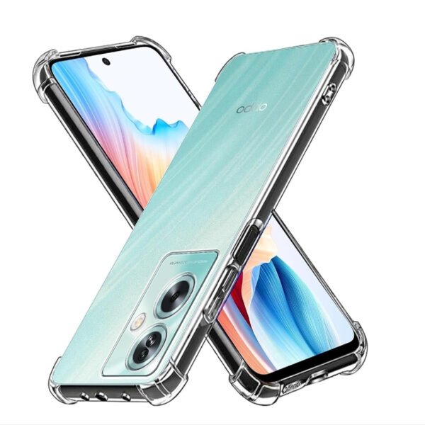 Bumper Transparent Silicon Case for OPPO F25 Pro 5G - (Drop Protection) Back Cover for OPPO F25 Pro 5G - (Transparent)