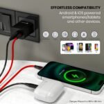 Portronics Adapto 20B 20W PD Charger with Fast Charging, Dual Ports Type C & USB A Ports, Smart Protection Chip, Wide