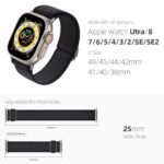 OMI Compatible for Apple Watch Straps 49mm 45mm 44mm 42mm 41mm 40mm 38mm, Nylon Sport Elastic Band for iWatch