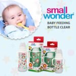 Small Wonder Clear Baby Feeding Bottle (Pack of 2), 250 ML, White