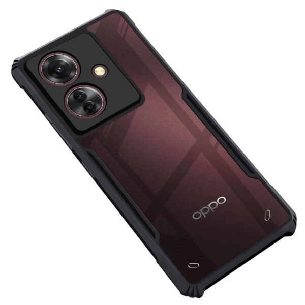 Oppo F25 Pro (5G) Cover | Camera Protection Shockproof Bumper-Edge | Acrylic Crystal Clear 360 Degree Protection TPU+PC | Transparent