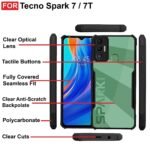 Tecno Spark 7 / 7T Case Back Cover Shockproof Bumper Crystal Clear | 360 Degree Protection TPU+PC | Camera Protection |