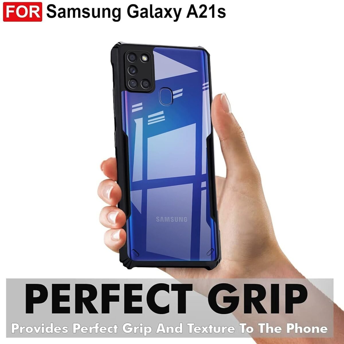 Mobile Cover for Samsung Galaxy A21s (Polycarbonate_Black)